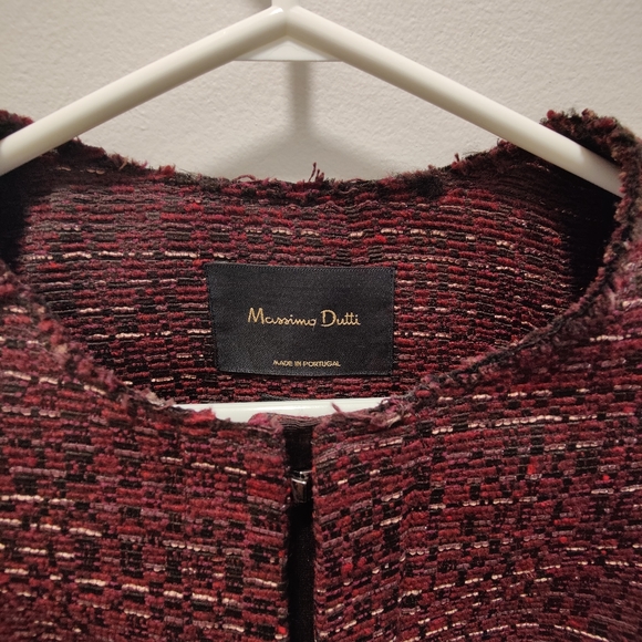 Massimo Dutti Women's Blazer Size 2 Maroon - Picture 5 of 6